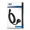 ACT barošanas vads CEE7/7 (leņķa) - C5 melns 2 m