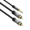ACT 5 metri Augstas kvalitātes audio savienojuma kabelis 1x 3,5 mm stereo ligzda vīriešu - 2x RCA vīriešu