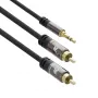 ACT 5 metri Augstas kvalitātes audio savienojuma kabelis 1x 3,5 mm stereo ligzda vīriešu - 2x RCA vīriešu