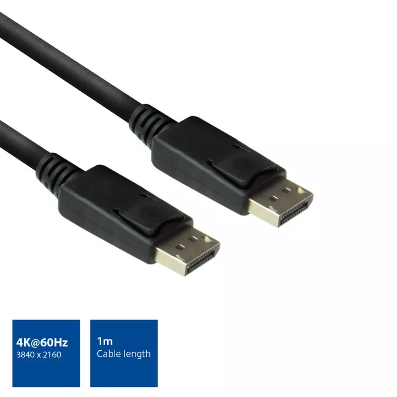 ACT AC3900 DisplayPort kabelis vīrietis - vīrietis 1m