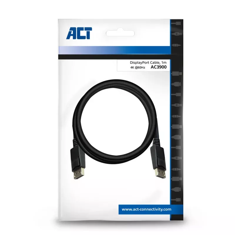 ACT AC3900 DisplayPort kabelis vīrietis - vīrietis 1m