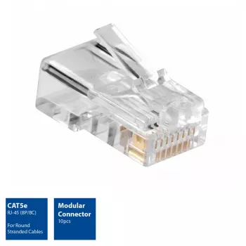 ACT Modulars CAT5E RJ-45 Savienotājs ACT AC4110 Vīriešu Sudraba Caurspīdīgs 10 gab.
