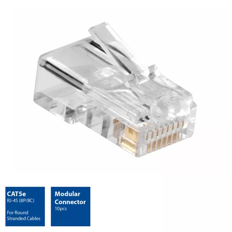 ACT Modulars CAT5E RJ-45 Savienotājs ACT AC4110 Vīriešu Sudraba Caurspīdīgs 10 gab.