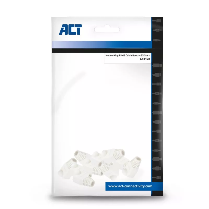 ACT UTP kabeļa zābaciņi, RJ45, pelēki, 10 gab.