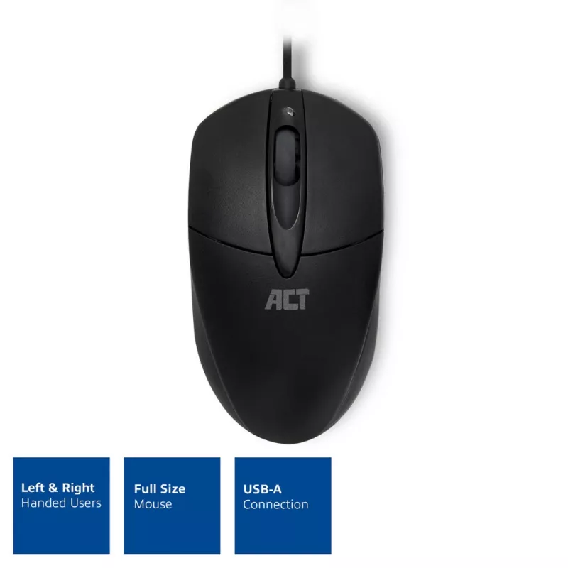 ACT AC5005 vadu optiskā pele, 1000 DPI, USB