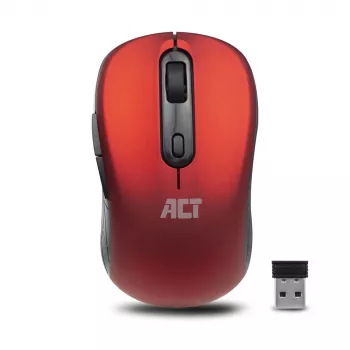 ACT Bezvadu pele 1600 DPI labās rokas optiskā RF sarkanā