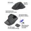 ACT AC5146 bezvadu pele ar Bluetooth un USB-A uztvērēju, 2400 DPI, klusiem klikšķiem, videi draudzīga