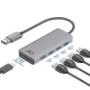 USB Hubs ACT AC6121 4-portu USB-A 5 Gbit/s Alumīnija korpuss