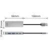 USB centrmezgls ACT AC6125 3.2 Gen 1 Type-A 5000 Mbit/s Pelēks