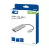 USB centrmezgls ACT AC6125 3.2 Gen 1 Type-A 5000 Mbit/s Pelēks