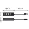 USB Hubs ACT AC6205 2.0 480 Mbit/s Melns 0.12m