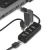 USB Hubs ACT AC6205 2.0 480 Mbit/s Melns 0.12m