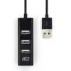 USB Hubs ACT AC6205 2.0 480 Mbit/s Melns 0.12m