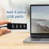 USB Hubs ACT AC6205 2.0 480 Mbit/s Melns 0.12m