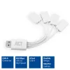 ACT USB centrmezgls 4 porti USB-A elastīgs USB 3.2 Gen 1 Balts 480 Mbit/s