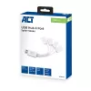 ACT USB centrmezgls 4 porti USB-A elastīgs USB 3.2 Gen 1 Balts 480 Mbit/s