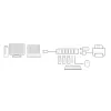 USB centrmezgls ACT AC6215 7 porti USB 2.0 480 Mbit/s Melns