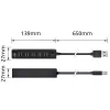 USB centrmezgls ACT AC6215 7 porti USB 2.0 480 Mbit/s Melns