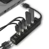 USB centrmezgls ACT AC6215 7 porti USB 2.0 480 Mbit/s Melns