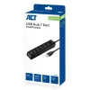 USB centrmezgls ACT AC6215 7 porti USB 2.0 480 Mbit/s Melns