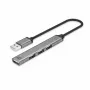 ACT AC6225 USB 2.0 Hub 480 Mbit/s Pelēks Alumīnijs