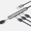 ACT AC6225 USB 2.0 Hub 480 Mbit/s Pelēks Alumīnijs