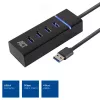 ACT AC6300 USB 3.2 Gen 1 Hubs 4 portu Type-A 5000 Mbit/s Melns