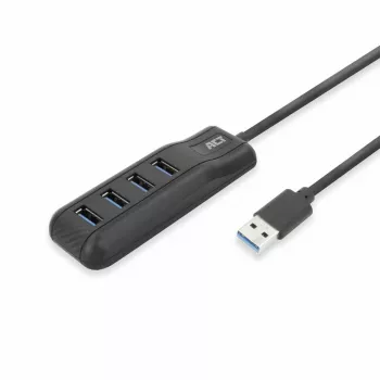 ACT AC6320 USB 3.2 Gen 1 centrmezgls ar 4 USB-A portiem, 5 Gbps, melns