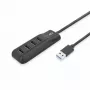 ACT AC6320 USB 3.2 Gen 1 centrmezgls ar 4 USB-A portiem, 5 Gbps, melns