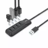 ACT AC6320 USB 3.2 Gen 1 centrmezgls ar 4 USB-A portiem, 5 Gbps, melns