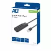 ACT AC6320 USB 3.2 Gen 1 centrmezgls ar 4 USB-A portiem, 5 Gbps, melns