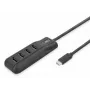 ACT AC6420 USB-C centrmezgls 4× USB-A 3.2 Gen 1 5 Gbit/s melns