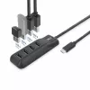 ACT AC6420 USB-C centrmezgls 4× USB-A 3.2 Gen 1 5 Gbit/s melns