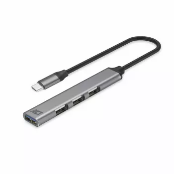 USB Hubs ACT AC6425 Type-C 5000 Mbit/s Alumīnija Pelēks