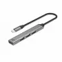 USB Hubs ACT AC6425 Type-C 5000 Mbit/s Alumīnija Pelēks