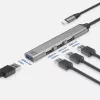 USB Hubs ACT AC6425 Type-C 5000 Mbit/s Alumīnija Pelēks