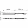 USB Hubs ACT AC6425 Type-C 5000 Mbit/s Alumīnija Pelēks