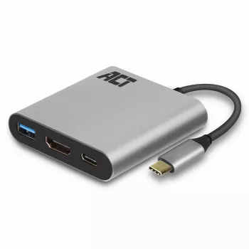ACT USB-C multiport adapteris 1 HDMI monitorim, 1x USB-A, PD caurlaide