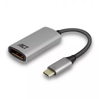 ACT AC7030 USB-C uz DisplayPort adapteris, 4K @ 60Hz, alumīnija korpuss