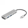 ACT AC7072 USB 3.2 Gen 1 Type-C Hub 5000 Mbit/s Melns Pelēks