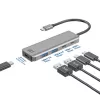 ACT AC7072 USB 3.2 Gen 1 Type-C Hub 5000 Mbit/s Melns Pelēks