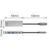 ACT AC7072 USB 3.2 Gen 1 Type-C Hub 5000 Mbit/s Melns Pelēks