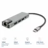 ACT USB-C 4K dokstacija 1 HDMI monitorim, Ethernet, USB-A, PD caurvade
