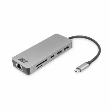 ACT AC7092 USB-C 4K HDMI Ethernet USB-A Card Reader dokstacija