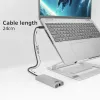 ACT USB-C 4K / 8K 30Hz dokstacija 1 HDMI monitoram, 2.5 Gigabit ethernet, USB-C 10Gbps, USB-A 10Gbps, 3.5mm audio, PD caurlaide
