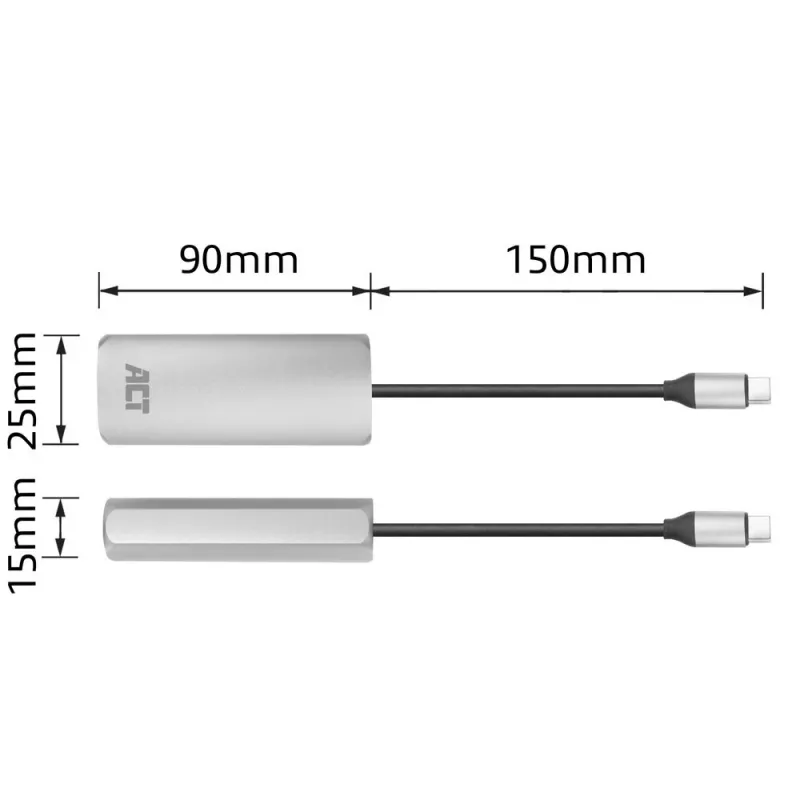 Tīkla karte ACT AC7335 Ethernet 1000 Mbit/s USB Type-C