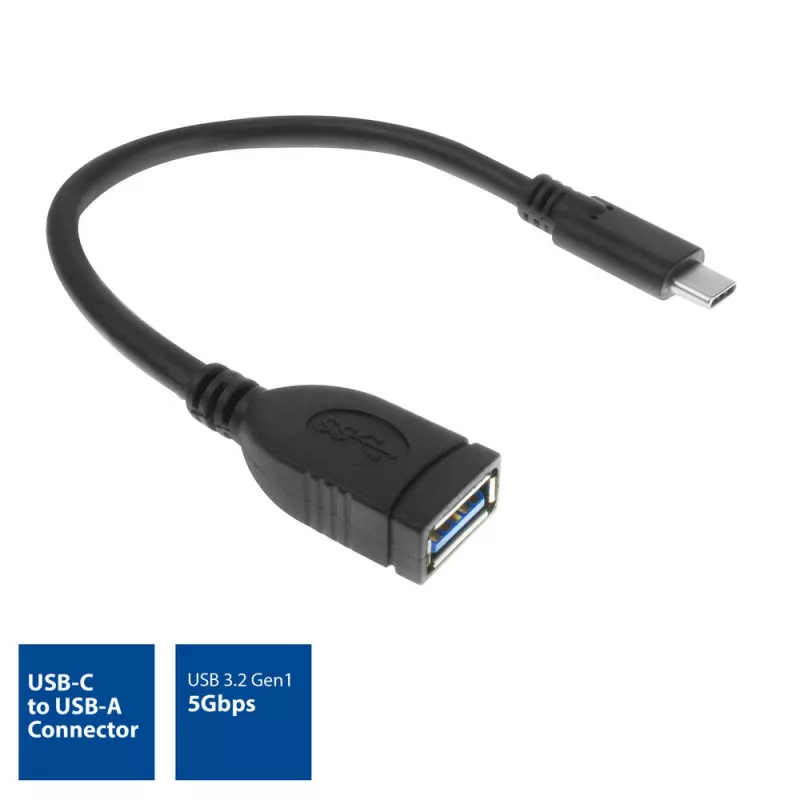 ACT USB 3.0 kabelis OTG USB-C vīriešu uz USB-A sieviešu 0.2m 5 Gbit/s