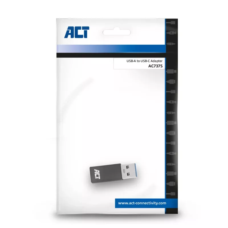 USB-A uz USB-C adapteris ACT AC7375 Pelēks
