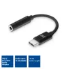 Audio kabelis ACT AC7380 0.11 m 3,5 mm ligzda USB-C spraudnis melns