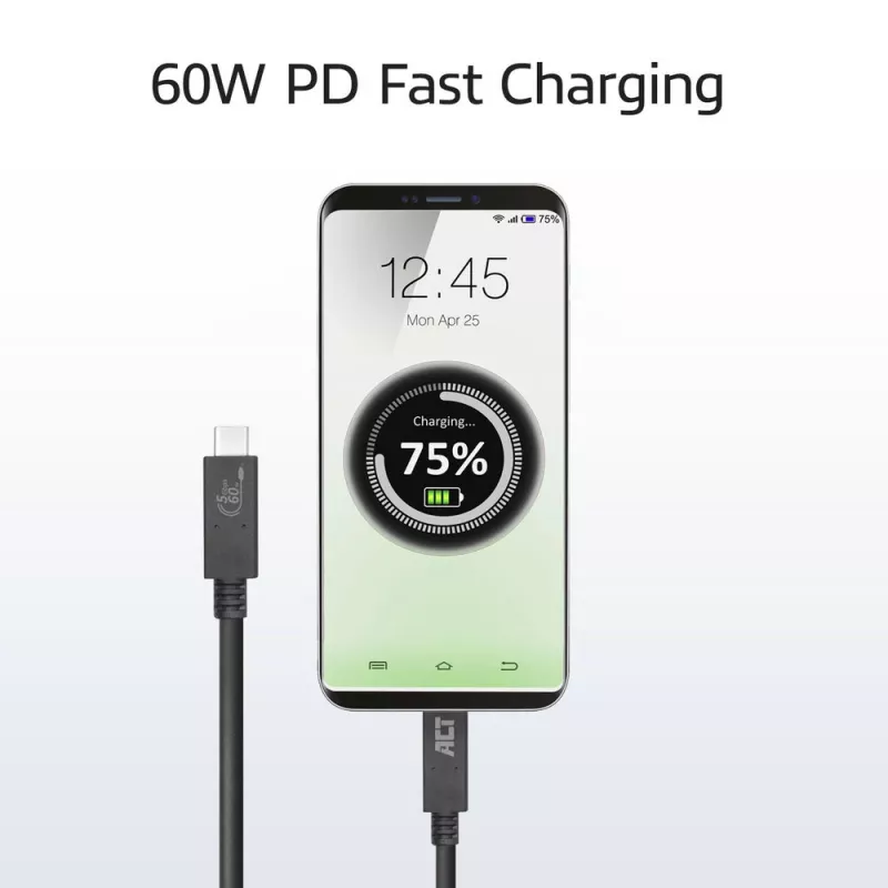 ACT USB 3.0 kabelis USB-C USB-IF sertificēts 1 metrs 5 Gbit/s